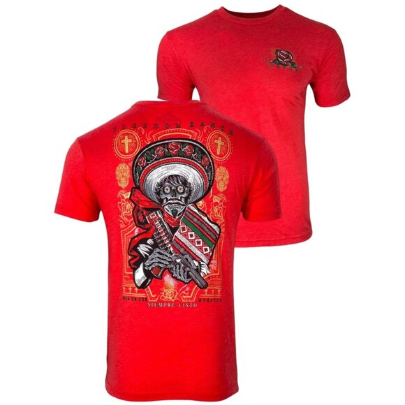 Freedom Ranch Men's T-shirt Always Ready Dia De Los Muertos - Picture 3 of 8